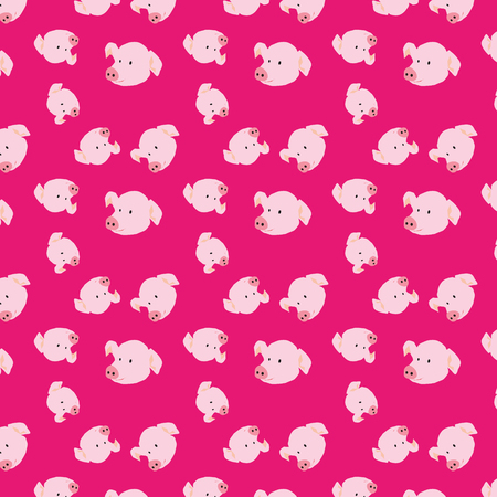 Festive pig and funny pigs for gift packagingのイラスト素材