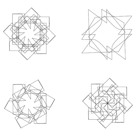 Geometry minimalistic artwork poster with simple shape and figure. Abstract vector pattern design in Scandinavian style for web banner, business presentation, branding package, fabric print, wallpaperのイラスト素材