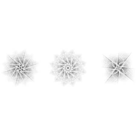 Holiday patterns of stars and flowers for gifts geometric pentagramのイラスト素材