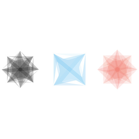 Holiday patterns of stars and flowers for gifts geometric pentagramのイラスト素材
