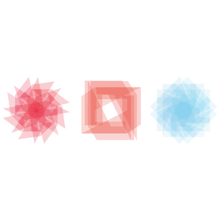 Holiday patterns of stars and flowers for gifts geometric pentagramのイラスト素材