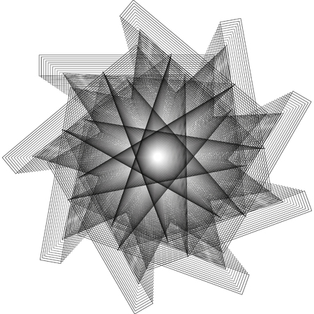 Holiday patterns of stars and flowers for gifts geometric pentagramのイラスト素材