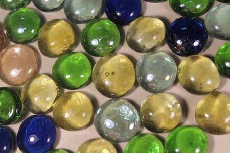 Multicolored decorative glass stonesの写真素材