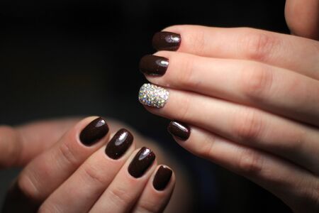 Youth, beautiful manicure design gel varnish 2017の写真素材