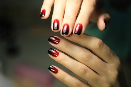 Manicure nail design, the best work of a professional master