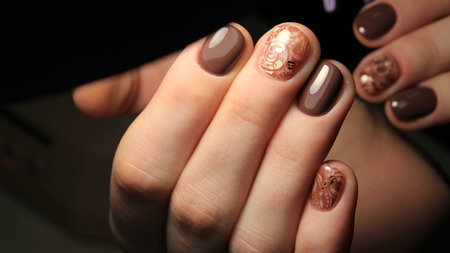 Manicure nail design, the best work of a professional master
