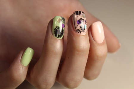 Here is presented one of the best manicure designs this year's Nail