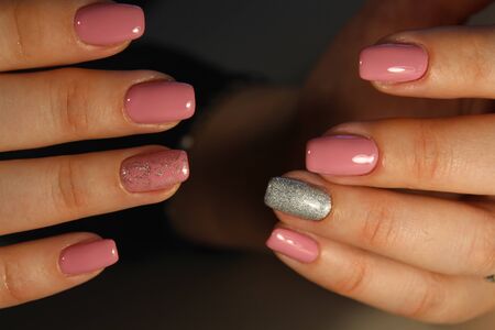 Fashion nails design manicure, best of 2017の写真素材