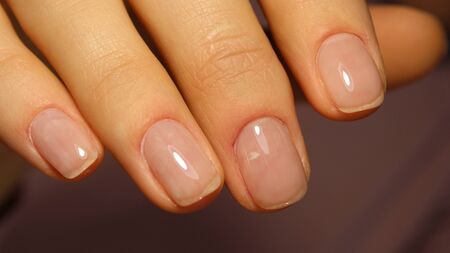 Christmas Nail art manicure. Holiday style brightの写真素材