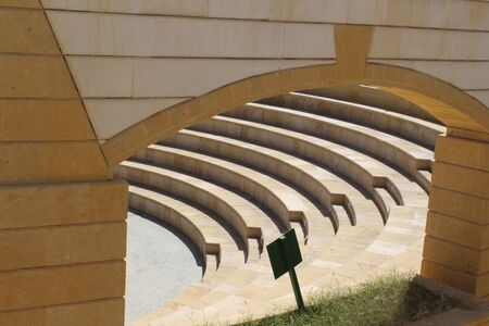 Beautiful amphitheater in the hotelの写真素材