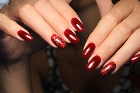 fashion manicure with a design