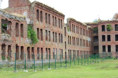 Old prison ruins, a city in St. Petersburg, Schlsselburgの写真素材