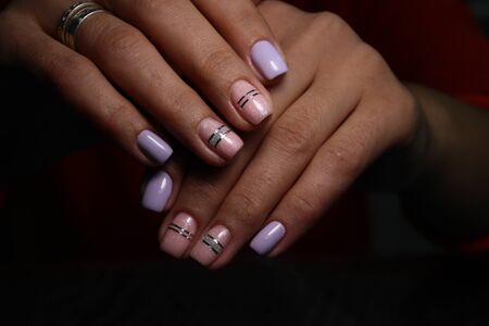 Amazing natural nails. Women's hands with clean manicure. Gel polish applied.