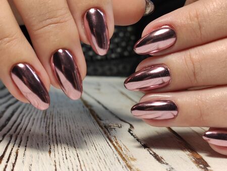 Youth manicure design, beautiful female hands