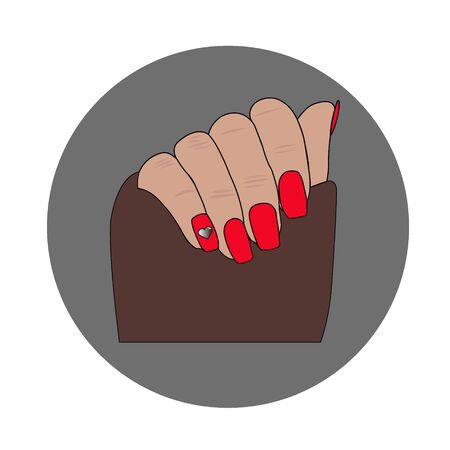 Flat icon of manicure. Manicure setのイラスト素材
