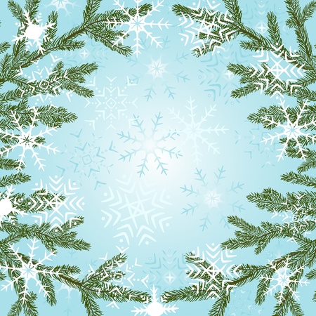 Christmas card with snowflakesのイラスト素材