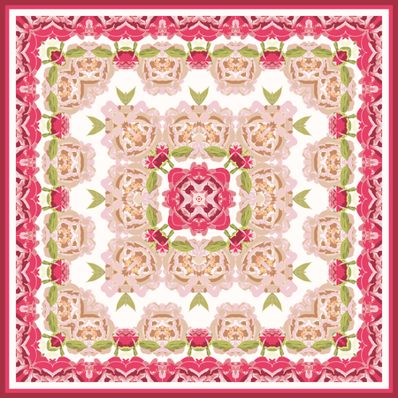 Seamless colorful floral pattern, vector illustrationのイラスト素材