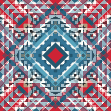 Seamless colorful ethnic pattern, vector illustration