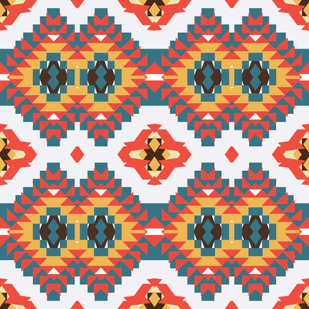 Seamless colorful ethnic pattern, vector illustrationのイラスト素材