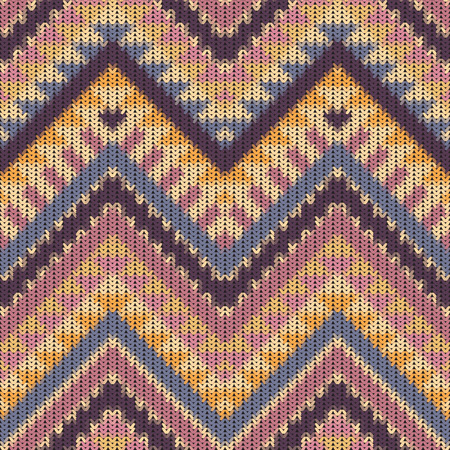 Seamless knitted navajo pattern.のイラスト素材