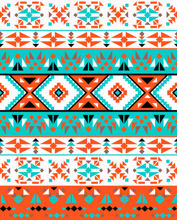 Seamless colorful navajo pattern
