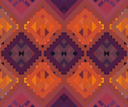 Seamless colorful geometric ethnic pattern, vector illustration