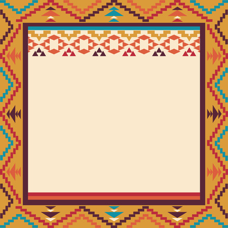 Colorful border in navajo styleのイラスト素材