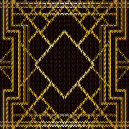 Seamless knitted art deco pattern.のイラスト素材