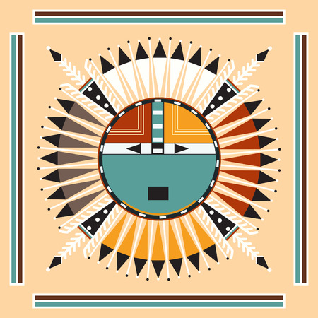 Seamless colorful navajo patternのイラスト素材