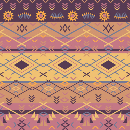 Seamless colorful navajo patternのイラスト素材