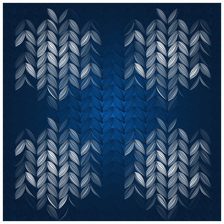 Winter knitted pattern.のイラスト素材