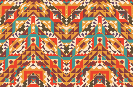 Seamless colorful navajo patternのイラスト素材