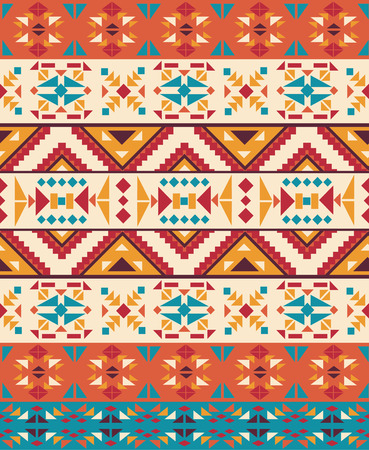 Seamless colorful navajo patternのイラスト素材
