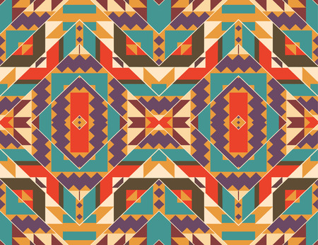 Seamless colorful navajo patternのイラスト素材