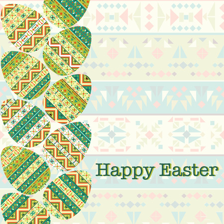 Modern Easter background, happy Easter cardのイラスト素材