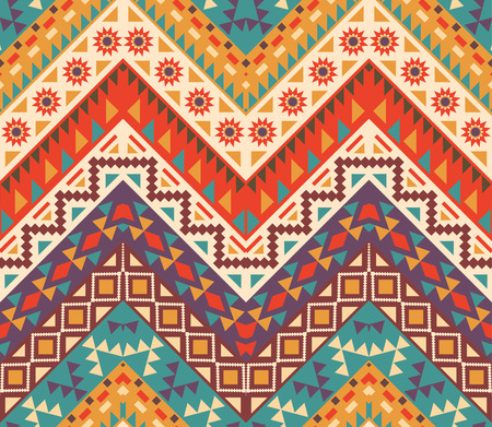 Seamless colorful navajo patternのイラスト素材