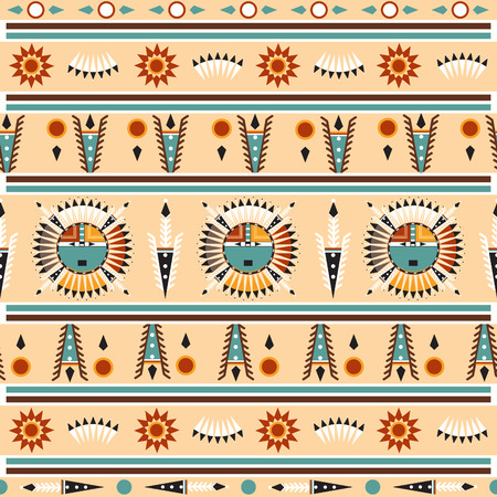 Seamless colorful navajo patternのイラスト素材