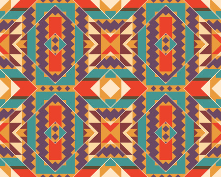 Seamless colorful navajo patternのイラスト素材
