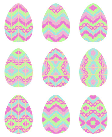 Set of easter eggs in navajo styleのイラスト素材