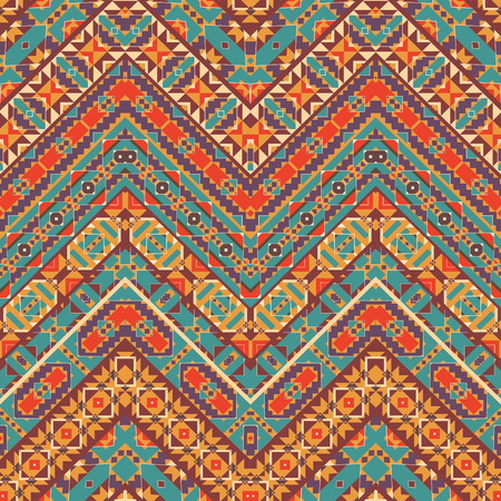 Seamless colorful navajo patternのイラスト素材