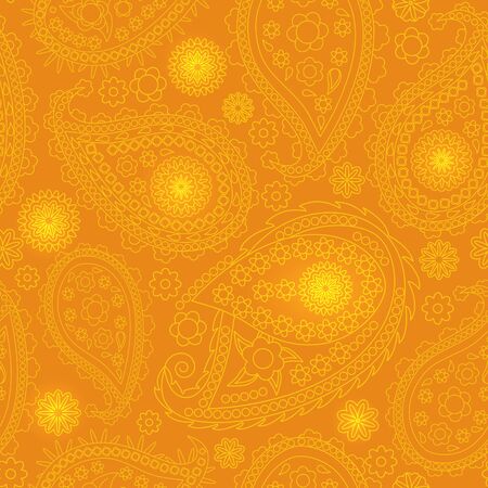 Seamless Paisley background. Elegant Hand Drawn pattern, vector illustration.のイラスト素材