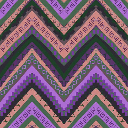 Seamless colorful ethnic pattern, vector illustrationのイラスト素材