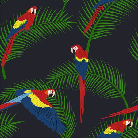 Tropical seamless pattern, textile print.のイラスト素材