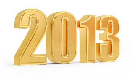 3d golden 2013 numberの写真素材