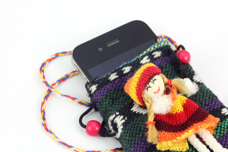 Knitted doll.の写真素材