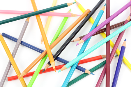 Different colored pencilsの写真素材