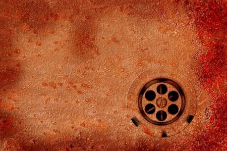 the grungy orange metallic backgroundの写真素材