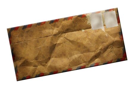 dirty envelope isolated on white