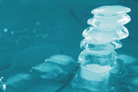 the freshness blue ice backgroundの写真素材