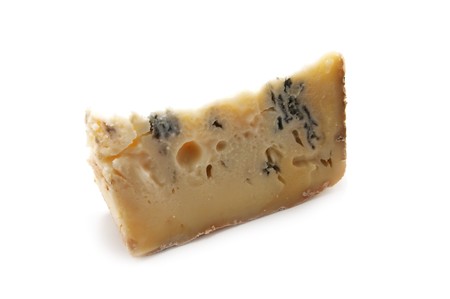 piece of cheese isolated on whiteの写真素材